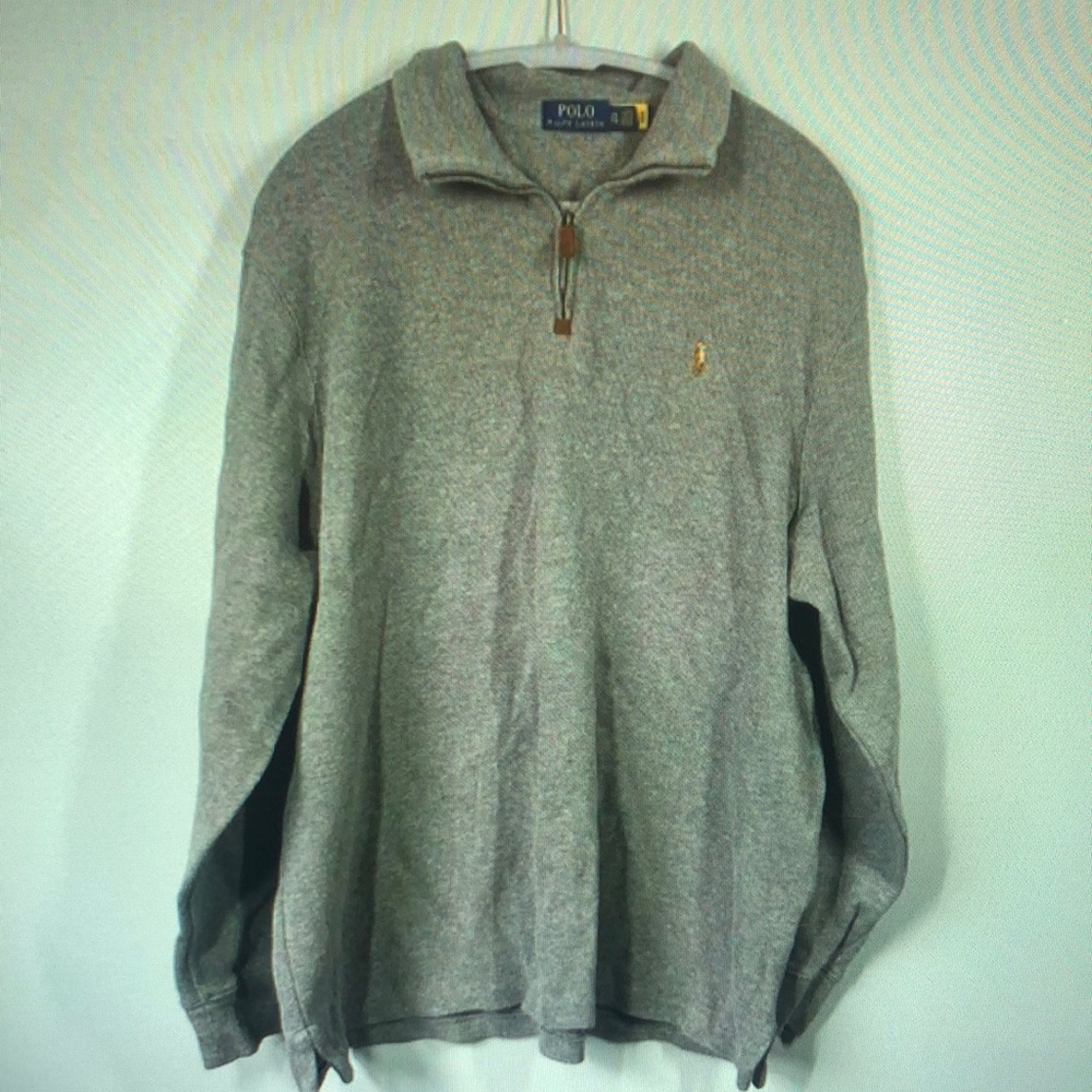 Polo Ralph Lauren Gray Quarter-Zip Sweater